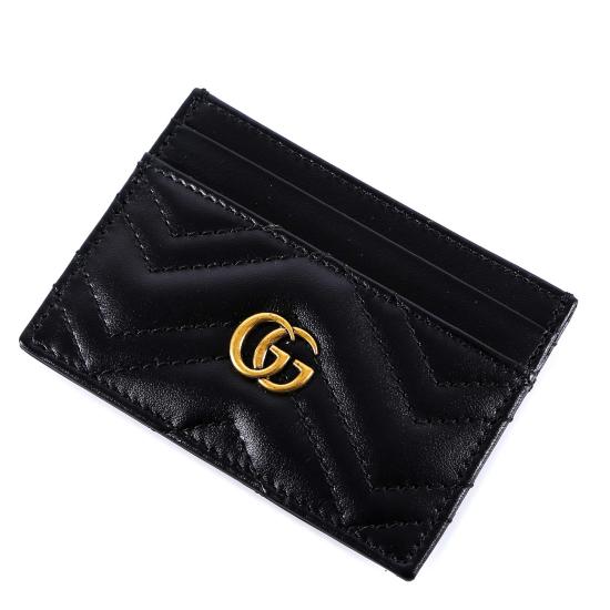25FW 구찌 GG 마몽 카드 케이스 443127DTD1T1000 BLACK DOM - GUCCI