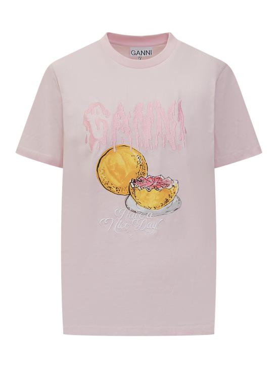  가니 반팔 티셔츠 T4006868 CHALK PINK DOM