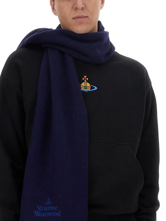 25FW 비비안웨스트우드 자수 로고 머플러 81030007W00Q7K410 DOM - VIVIENNE WESTWOOD