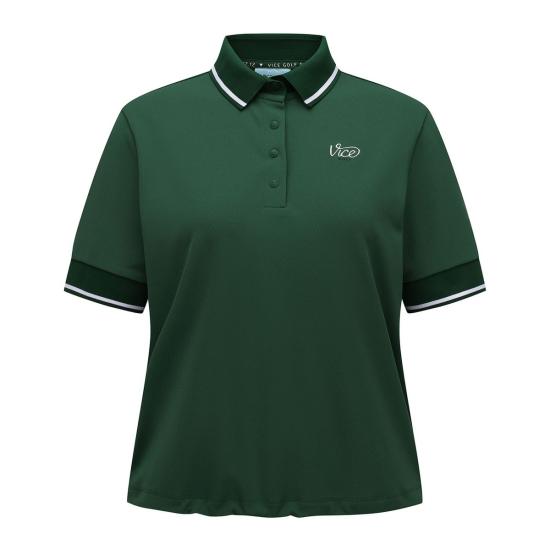  바이스골프 폴로 티셔츠 VGEMWTS01DN D GREEN DOM