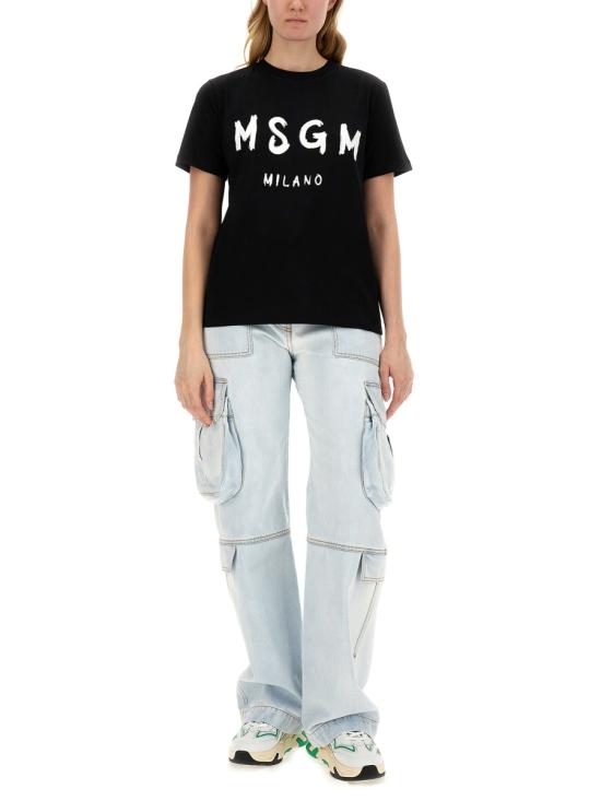 25SS 엠에스지엠 반팔 티셔츠 2000MDM51020000299 BLACK DOM - MSGM