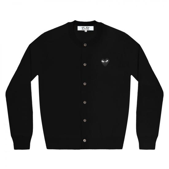 26SS 꼼데가르송 블랙 하트 니트 가디건 AX N023 051 1 BLACK DOM