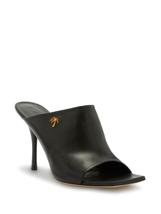  팜앤젤스 뮬/슬리퍼 PWIH020F23LEA0011000 Black - PALM ANGELS