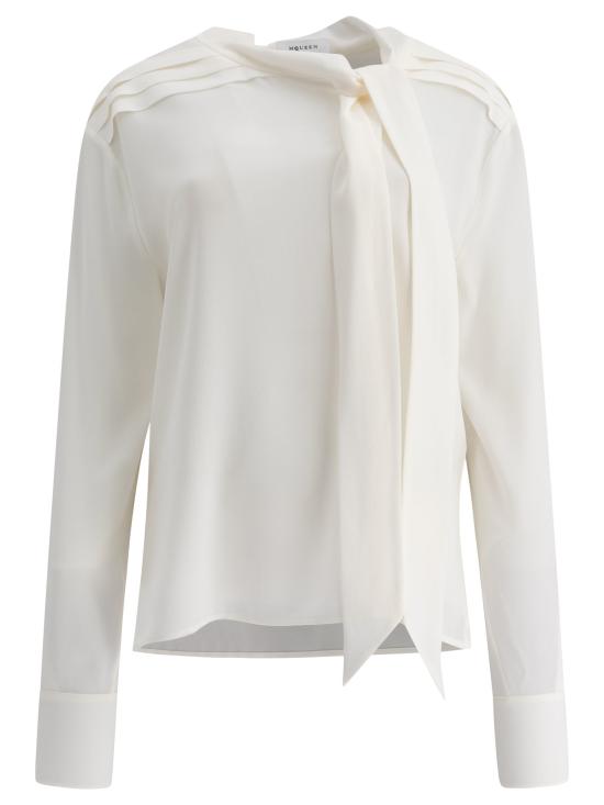 25SS 알렉산더 맥퀸 블라우스 814400QBAAF9016 White