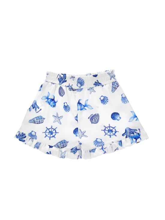 [주니어] 모나리자 쇼츠/버뮤다 11C413 3670 9954 Bianco blue - MONNALISA