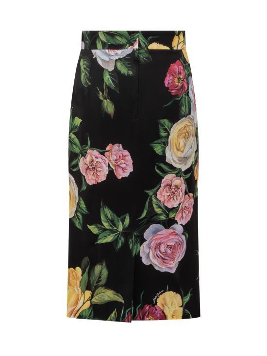 25SS 돌체앤가바나 스커트 F4B6UTFSA7B HN5IY PEONIE ROSA F NERO - DOLCE & GABBANA