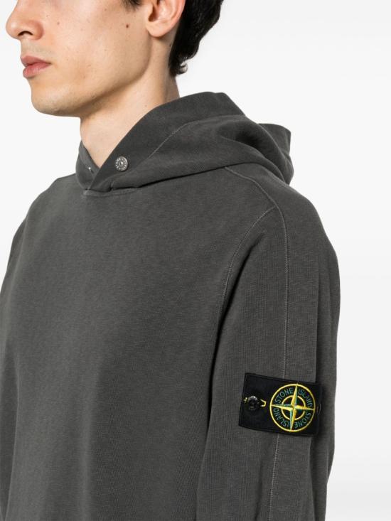  스톤 아일랜드 후드 티셔츠 801565860V0165 DARK GREY DOM - STONE ISLAND