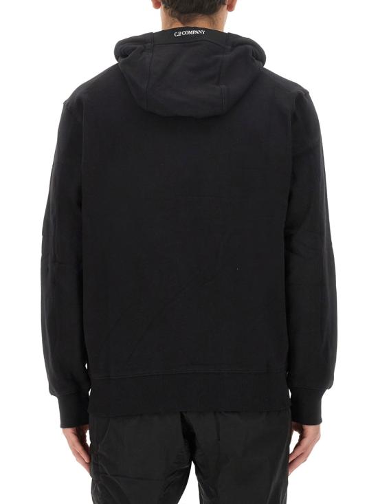  씨피 컴퍼니 후드 티셔츠 15CMSS023A005086W999 BLACK DOM - C.P. COMPANY