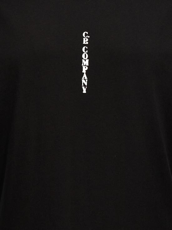  씨피 컴퍼니 반팔 티셔츠 14CMTS242A 006011W 999 BLACK DOM - C.P. COMPANY