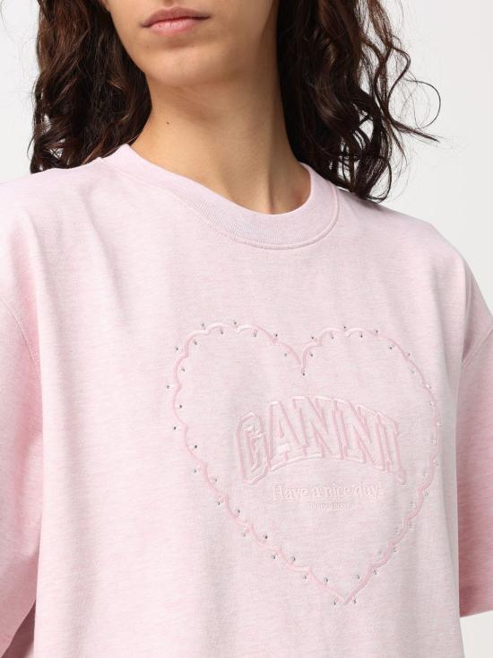 25SS 가니 반팔 티셔츠 T4090 868 Pink - GANNI