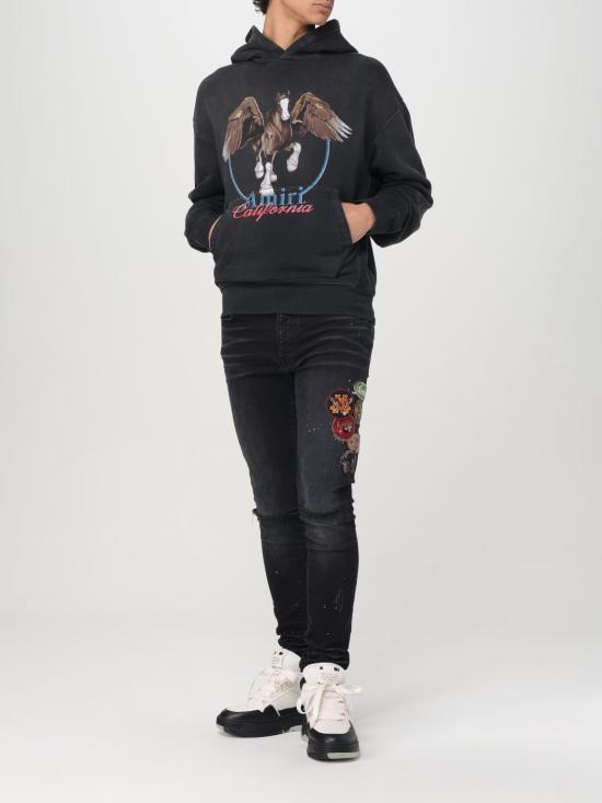 25FW 아미리 후드 티셔츠 AMJYHD1080 BLACK Black - AMIRI