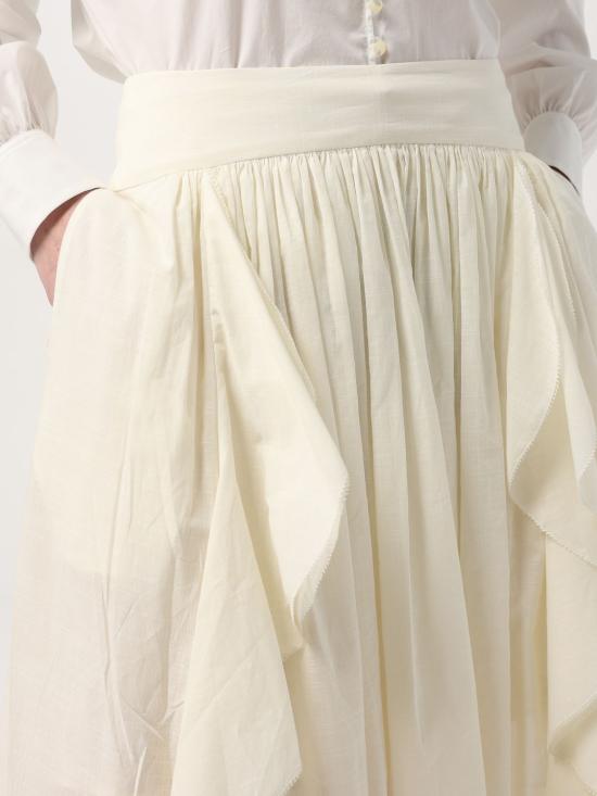 25FW 짐머만 롱 스커트 2457SRS252 TEA White - ZIMMERMANN