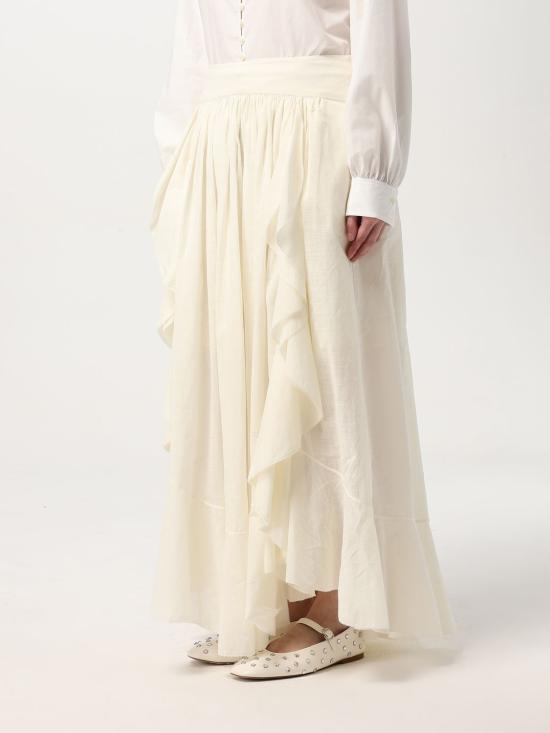 25FW 짐머만 롱 스커트 2457SRS252 TEA White - ZIMMERMANN