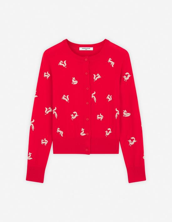  메종키츠네 스웨터 NW00504KF0001P641 WILD STRAWBERRY DOM