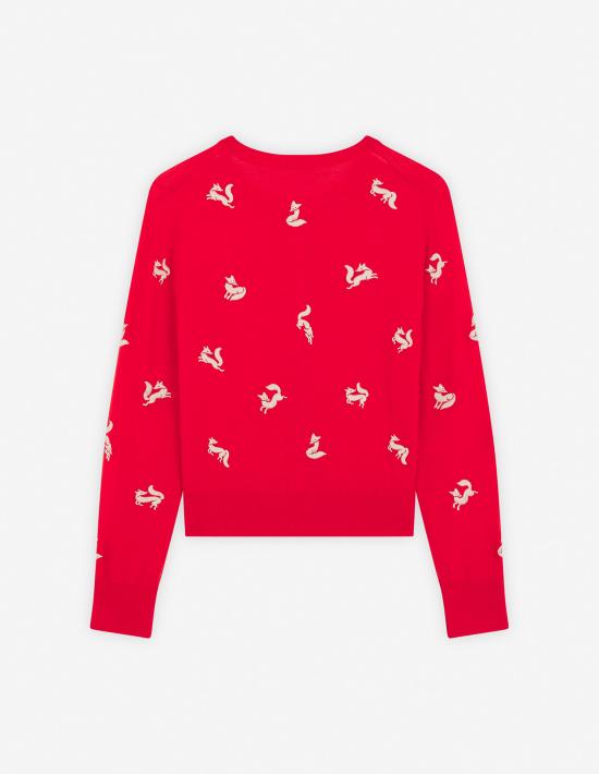  메종키츠네 스웨터 NW00504KF0001P641 WILD STRAWBERRY DOM - MAISON KITSUNE