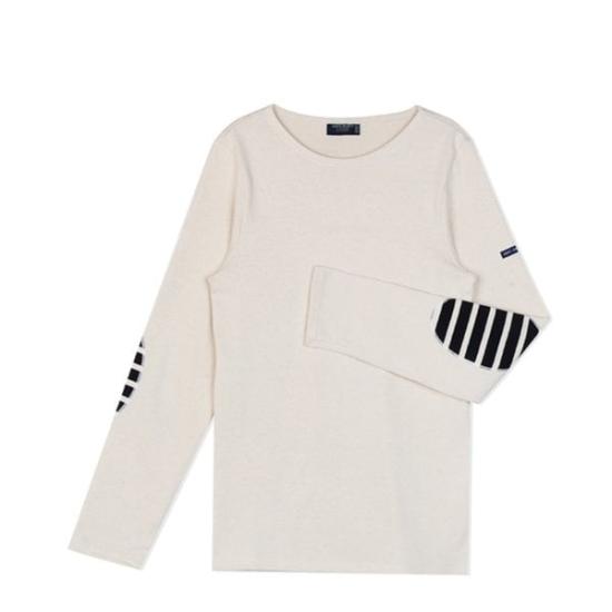 25FW 세인트제임스 긴팔 티셔츠 084412 ECRU NAVY DOM