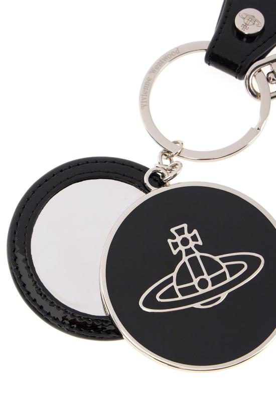  비비안웨스트우드 키링 82030102UOM000GN401 SHINY BLACK ENAMEL DOM - VIVIENNE WESTWOOD