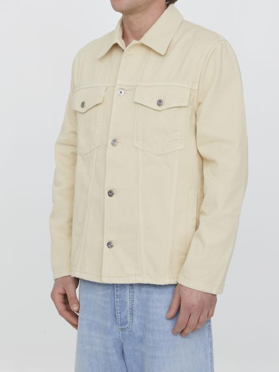  오프화이트 긴팔 셔츠 OMYD046S23DEN003 BEIGE - OFF WHITE