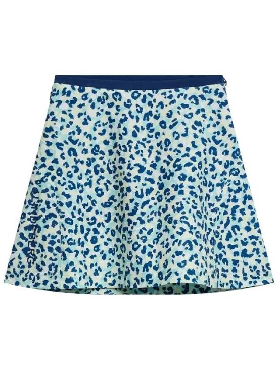  제이린드버그 숏 스커트 GWSD09824O495 LEOPARD ARUBA BLUE DOM