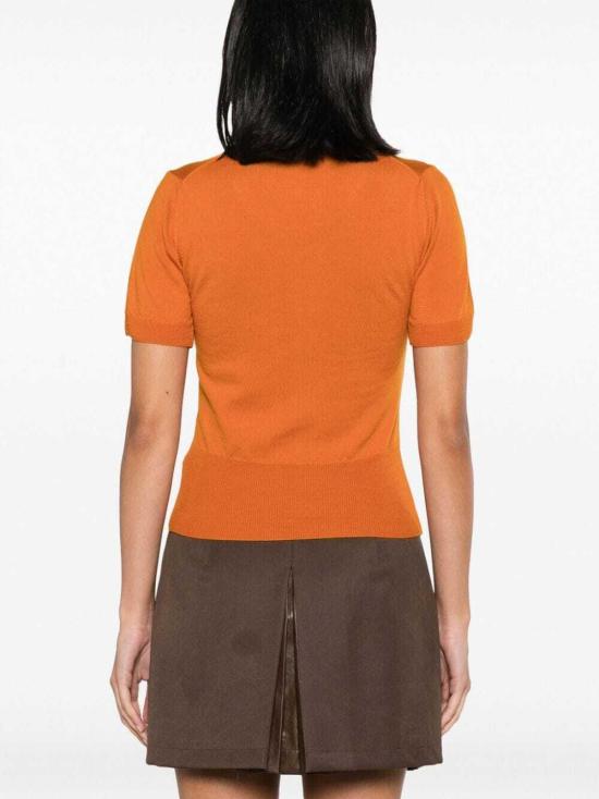  비비안웨스트우드 베아 니트 반소매 스웨터 1803002Q Y0006 F410 BURNT ORANGE DOM - VIVIENNE WESTWOOD