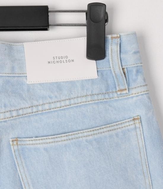  스튜디오 니콜슨 데님 팬츠 ARAL SNW1251 BLEACH WASH DOM - STUDIO NICHOLSON