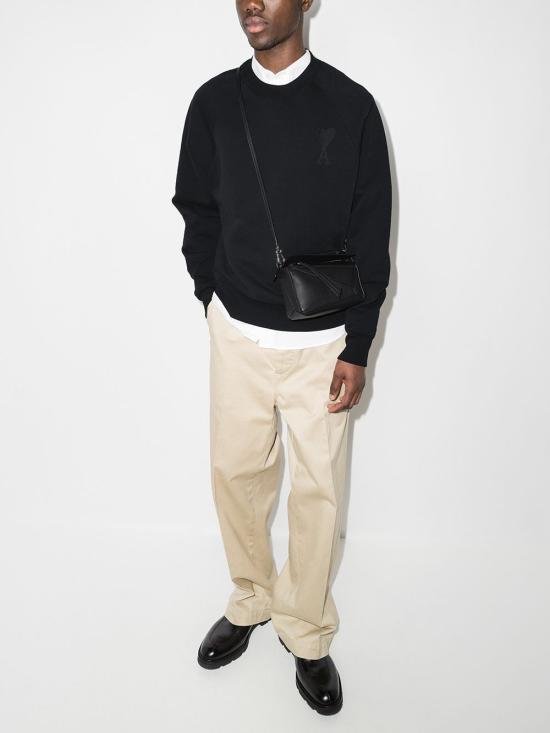  아미 긴팔 티셔츠 USW002747001 BLACK DOM - AMI