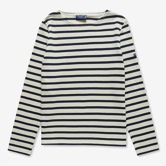  세인트제임스 긴팔 티셔츠 413550 ECRU MARINE DOM