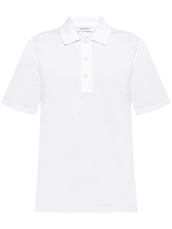 25SS 랑방 폴로 티셔츠 RM PL0111 J011 P25 01 OPTIC WHITE - LANVIN
