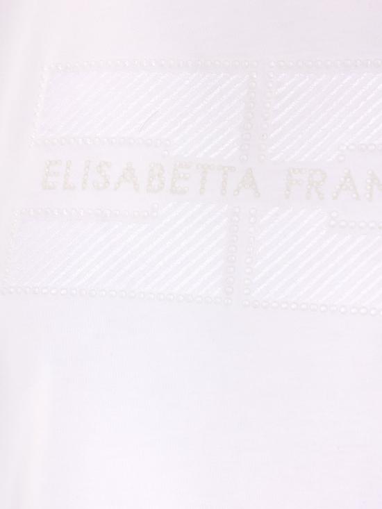 25SS 엘리자베타프랜치 반팔 티셔츠 MA00251E2 270 CHALK - ELISABETTA FRANCHI