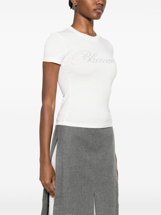 25SS 블루마린 반팔 티셔츠 P522T082A N0100 OPTICAL WHITE - BLUMARINE