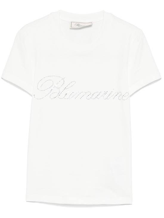 25SS 블루마린 반팔 티셔츠 P522T082A N0100 OPTICAL WHITE - BLUMARINE