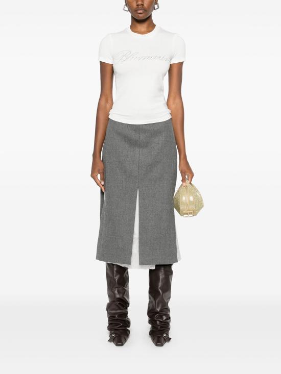 25SS 블루마린 반팔 티셔츠 P522T082A N0100 OPTICAL WHITE - BLUMARINE