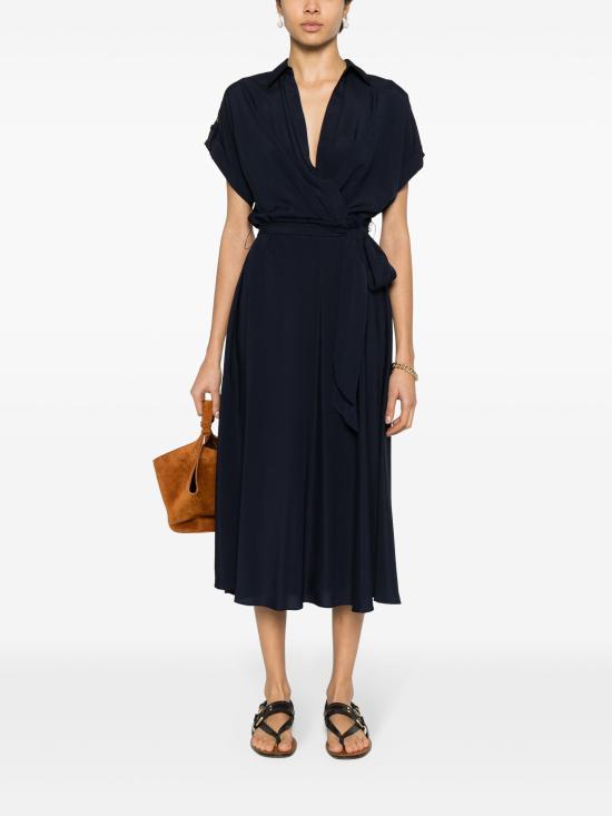 25SS 랄프 로렌 미디 원피스 250909427 002 LIGHTHOUSE NAVY - RALPH LAUREN