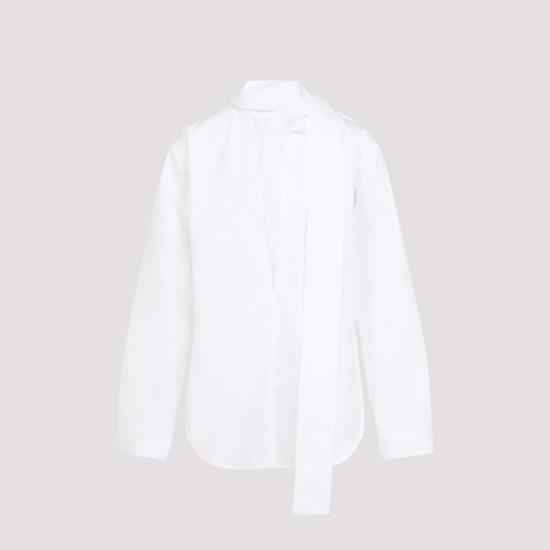 25SS 알라이아 블라우스/셔츠 AA9C0968T611A 000 BLANC