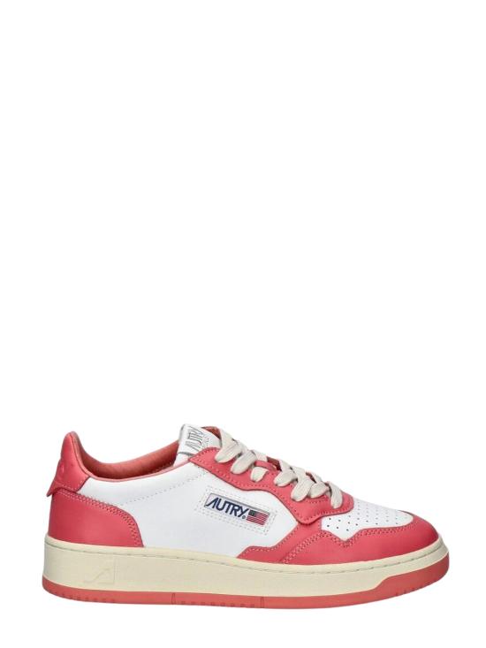  오트리 메달리스트 로우 레더 스니커즈 AULWWB55 LEAT WHT TEAROSE