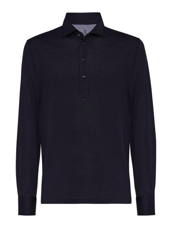 26FW 브루넬로 쿠치넬리 폴로 티셔츠 MH8363914C4425 Dark Blue