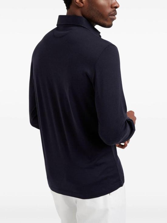 26FW 브루넬로 쿠치넬리 폴로 티셔츠 MH8363914C4425 Dark Blue - BRUNELLO CUCINELLI