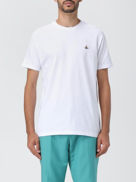 25FW 비비안웨스트우드 클래식 ORB 로고 티셔츠 3G010013J001MGO A401 White