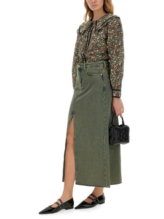  가니 블라우스 F9523052 BLACK SAND DOM - GANNI