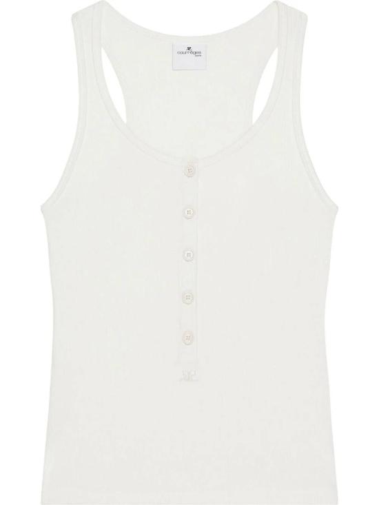  쿠레쥬 민소매 티셔츠 424JDE089JS0121 0001 HERITAGE WHITE DOM