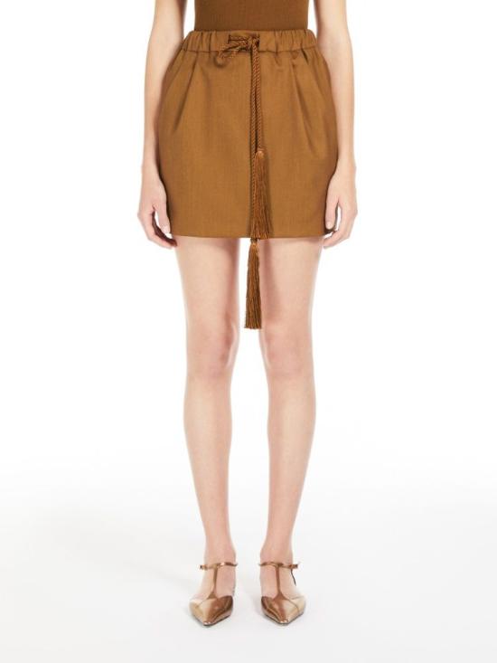25SS 막스마라 숏 스커트 2511101031600014 TOBACCO - MAX MARA