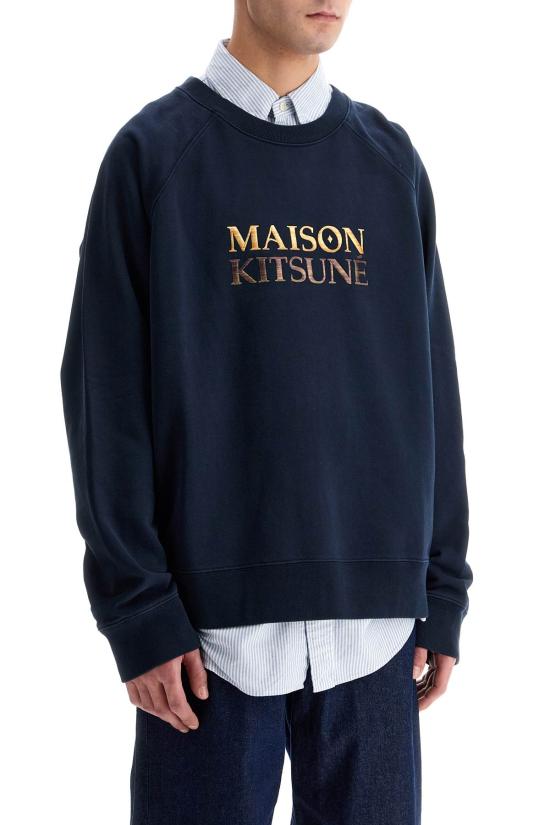  메종키츠네 긴팔 티셔츠 NM00311KM0001 P480 NAVY DOM - MAISON KITSUNE