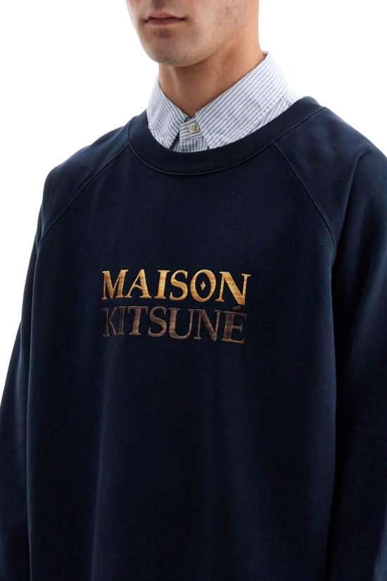  메종키츠네 긴팔 티셔츠 NM00311KM0001 P480 NAVY DOM - MAISON KITSUNE