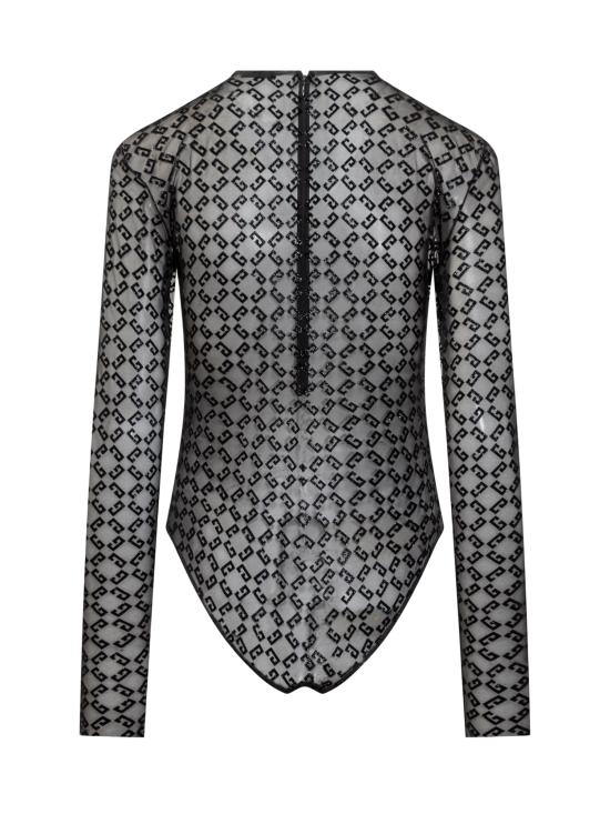 25SS 지방시 바디수트 티셔츠 BWB03U20H0 008 BLACK SILVERY - GIVENCHY