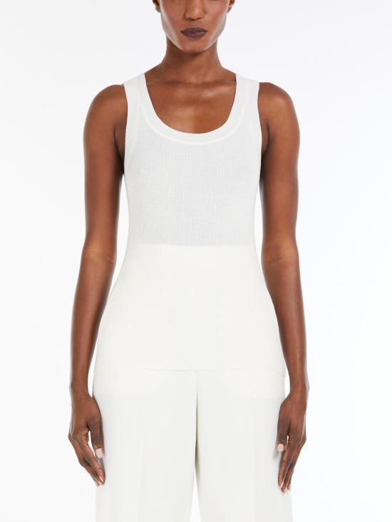 25SS 막스마라 민소매 티셔츠 2511361021600ELIADI 001 SILk - MAX MARA