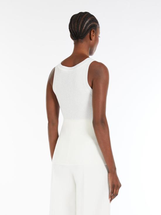 25SS 막스마라 민소매 티셔츠 2511361021600ELIADI 001 SILk - MAX MARA