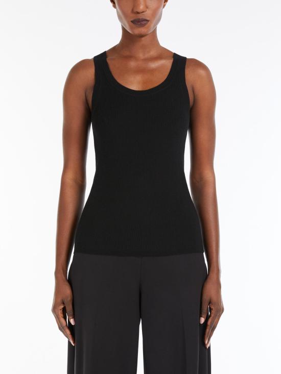 25SS 막스마라 민소매 티셔츠 2511361021600ELIADI 008 BLACK - MAX MARA