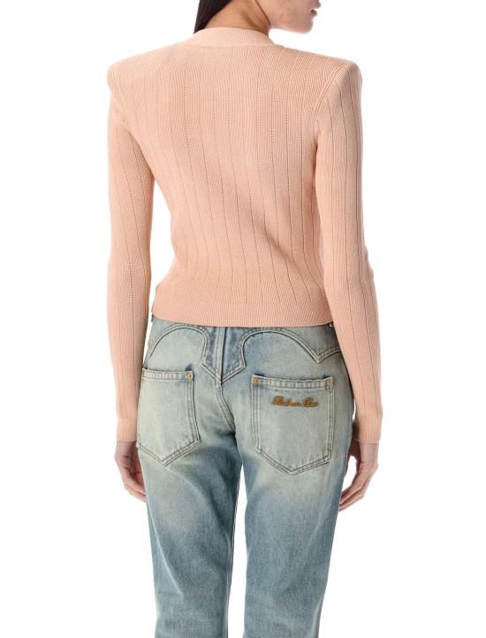 25SS 발망 가디건 DF1KL007KB07 0LB NUDE - BALMAIN