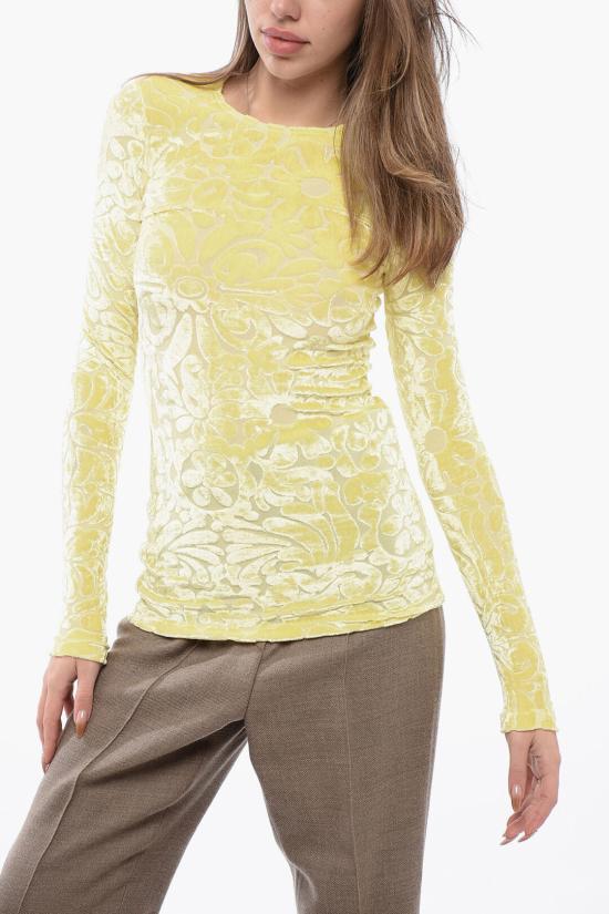  질샌더 긴팔 티셔츠 J03NH0010 J20107 745 Yellow