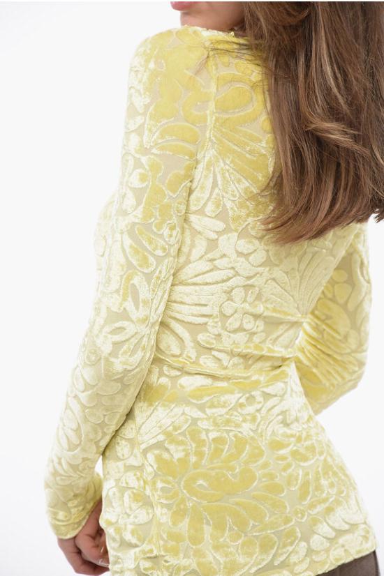  질샌더 긴팔 티셔츠 J03NH0010 J20107 745 Yellow - JIL SANDER